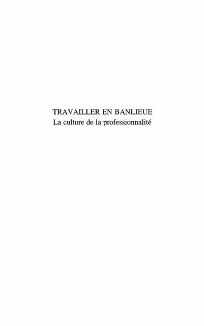 Produktbild: Travailler en banlieue
