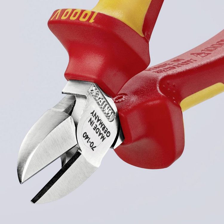Produktbild: Knipex 70 06 140 VDE Seitenschneider mit Facette 140 mm