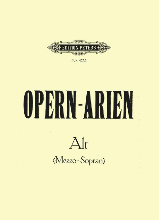Produktbild: Opera Arias for Contralto/Mezzo-Soprano