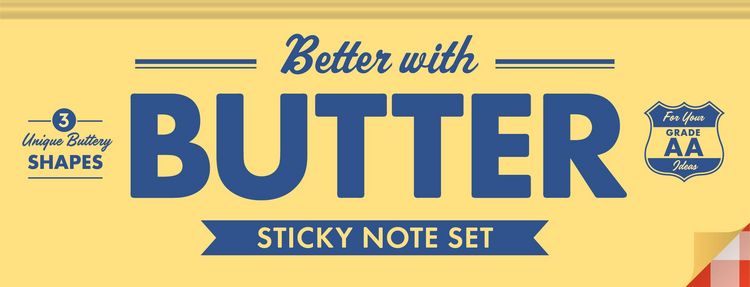 Produktbild: Better with Butter Sticky Note Set