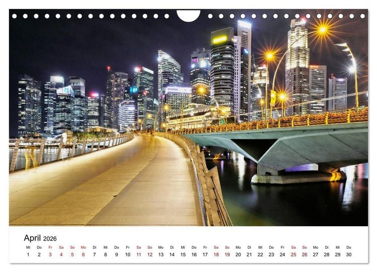 Produktbild: Singapur - Perle S&uuml;dostasiens (Wandkalender 2026 DIN A4 quer), CALVENDO Monatskalender