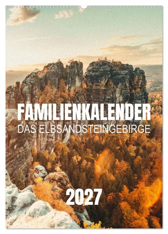 Produktbild: Familienkalender - Das Elbsandsteingebirge (Wandkalender 2027 DIN A2 hoch), CALVENDO Monatskalender