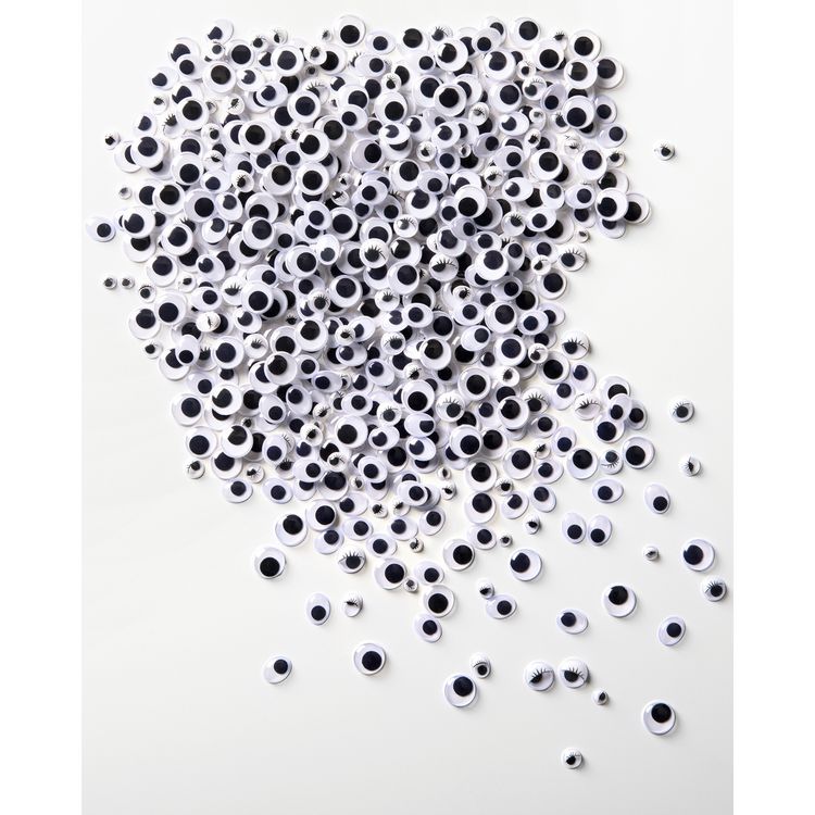Produktbild: Folia Wackelaugen RUND, nicht selbstklebend, 14mm, 100 St&uuml;ck, wei&szlig;