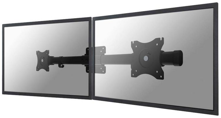 Produktbild: Neomounts Monitor-Tischhalterung FPMA-CB100BLACK 2 Display(s) 25,4 cm (10") - 68,6 cm (27") Schwarz Neigbar