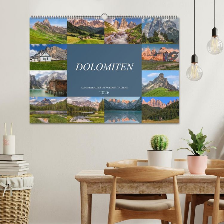 Produktbild: Dolomiten, Alpenparadies im Norden Italiens (Wandkalender 2026 DIN A2 quer), CALVENDO Monatskalender