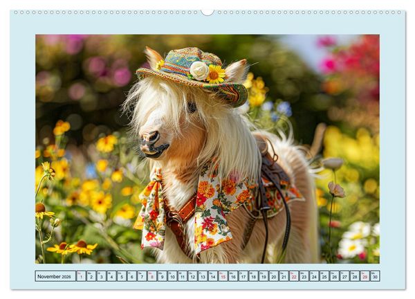 Produktbild: Pony-Parade. Stylisches Abenteuer auf kleinen Hufen (hochwertiger Premium Wandkalender 2026 DIN A2 quer), Kunstdruck in Hochglanz