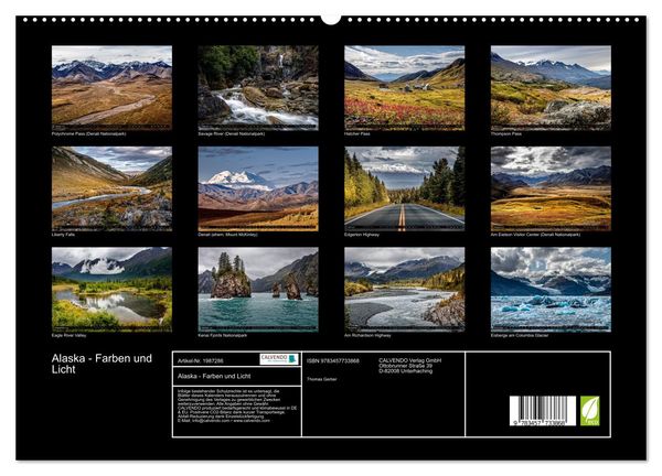 Produktbild: Alaska - Farben und Licht (hochwertiger Premium Wandkalender 2026 DIN A2 quer), Kunstdruck in Hochglanz