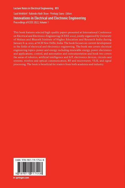Produktbild: Innovations in Electrical and Electronic Engineering