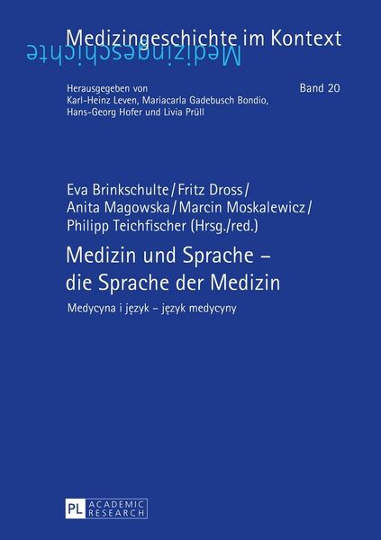 Produktbild: Medizin und Sprache &ndash; die Sprache der Medizin