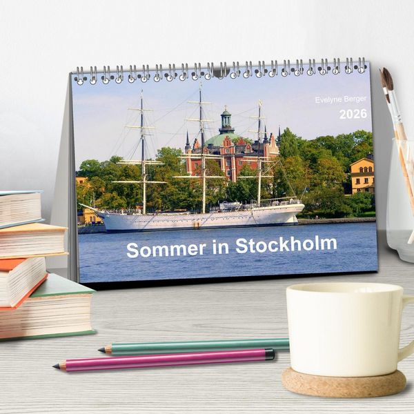 Produktbild: Sommer in Stockholm 2026 (Tischkalender 2026 DIN A5 quer), CALVENDO Monatskalender