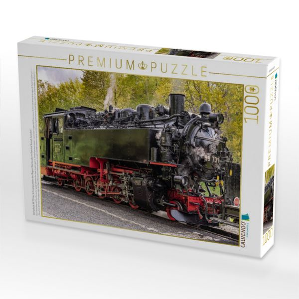 Produktbild: CALVENDO Puzzle Dampflock 99 731 der Schmalspurbahn der Region Oberlausitz im Bahnhof Kurort Jonsdorf. | 1000 Teile Lege-Gr&ouml;&szlig;e 64x48cm Foto-Puzzle f&uuml;r gl&uuml;ckliche Stunden
