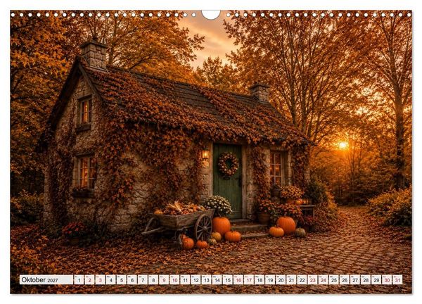 Produktbild: Landhauspoesie im Cottage-Stil (Wandkalender 2027 DIN A3 quer), CALVENDO Monatskalender