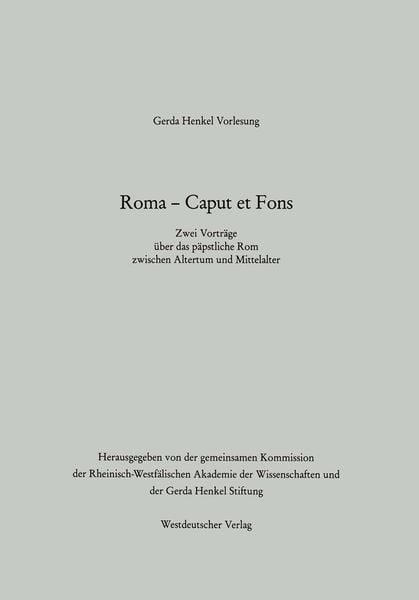 Produktbild: Roma &mdash; Caput et Fons