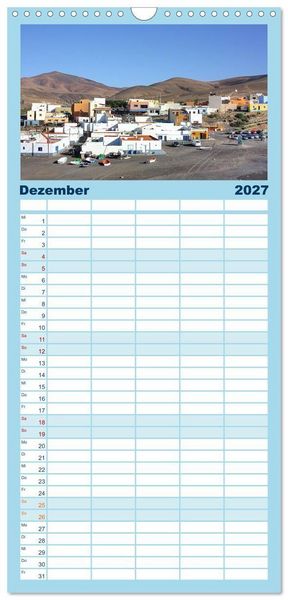 Produktbild: Familienplaner 2027 - Fuerteventura mit 5 Spalten (Wandkalender, 21 x 45 cm) CALVENDO