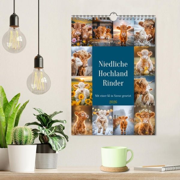 Produktbild: Niedliche Hochland Rinder (Wandkalender 2026 DIN A4 hoch), CALVENDO Monatskalender
