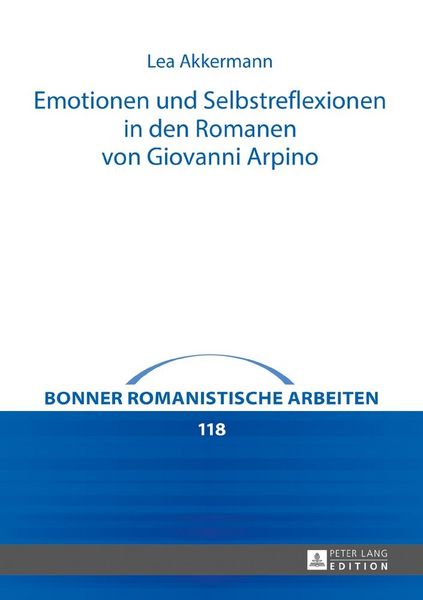 Produktbild: Emotionen und Selbstreflexionen in den Romanen von Giovanni Arpino