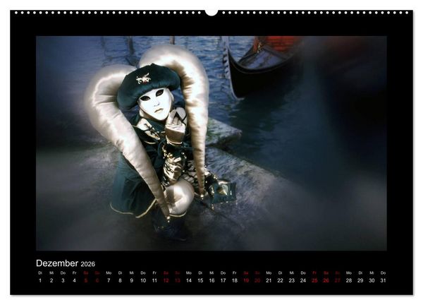 Produktbild: Venezianischer Karneval (hochwertiger Premium Wandkalender 2026 DIN A2 quer), Kunstdruck in Hochglanz