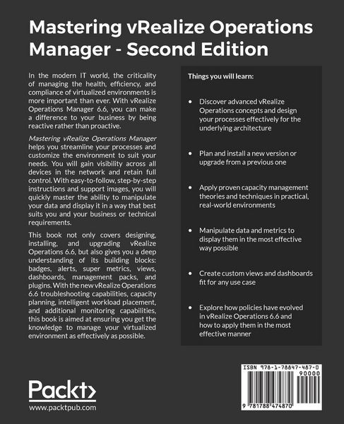 Produktbild: Mastering vRealize Operations Manager