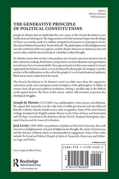 Produktbild: The Generative Principle of Political Constitutions