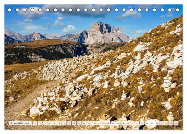 Produktbild: Bergwanderung Dolomiten rund um die Drei Zinnen (Tischkalender 2026 DIN A5 quer), CALVENDO Monatskalender