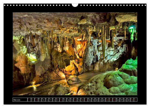 Produktbild: H&ouml;hlen, Stalaktiten und Stalagmiten (Wandkalender 2026 DIN A3 quer), CALVENDO Monatskalender