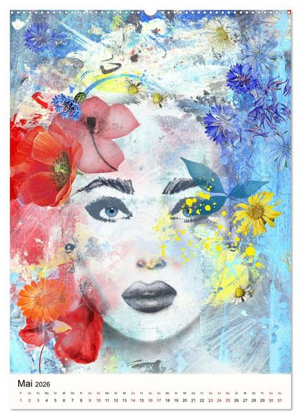 Produktbild: FLOWER GIRLS (hochwertiger Premium Wandkalender 2026 DIN A2 hoch), Kunstdruck in Hochglanz