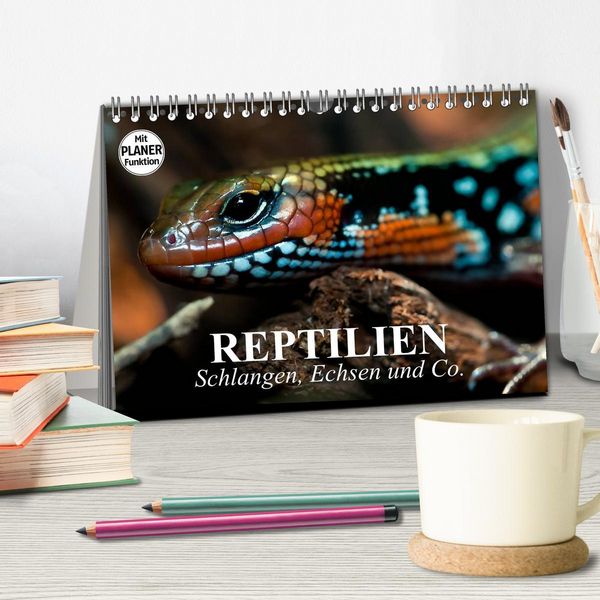 Produktbild: Reptilien. Schlangen, Echsen und Co. (Tischkalender 2026 DIN A5 quer), CALVENDO Monatskalender