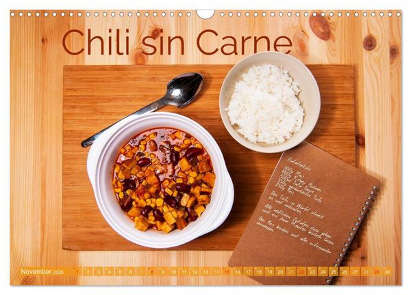 Produktbild: Einfache vegane Rezepte (Wandkalender 2026 DIN A3 quer), CALVENDO Monatskalender