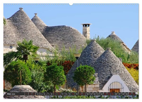 Produktbild: Trulli in Apulien - Einzigartige Rundh&auml;user im S&uuml;den Italiens (Wandkalender 2026 DIN A2 quer), CALVENDO Monatskalender