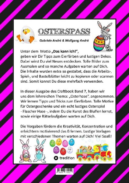 Produktbild: Craftbook - Lustiges Osterspiel - Tolle Ausmalmotive - R&auml;tselaufgaben - Tipps & Trick - Eierf&auml;rben - Deko