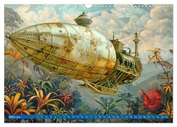 Produktbild: Steampunk Luftschiffe mit einer surrealen Note (Wandkalender 2026 DIN A3 quer), CALVENDO Monatskalender