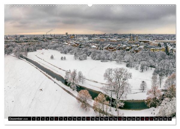 Produktbild: Mein M&uuml;nchen aus der Luft (hochwertiger Premium Wandkalender 2026 DIN A2 quer), Kunstdruck in Hochglanz