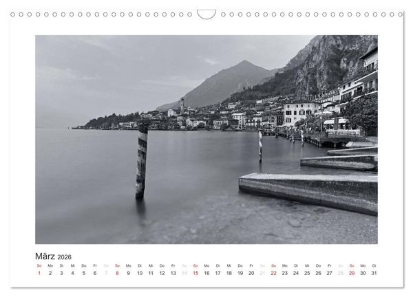 Produktbild: Limone sul Garda schwarzwei&szlig; (Wandkalender 2026 DIN A3 quer), CALVENDO Monatskalender
