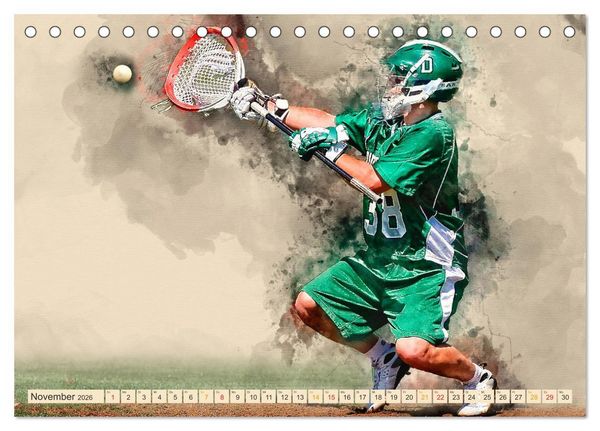 Produktbild: Ich liebe Lacrosse (Tischkalender 2026 DIN A5 quer), CALVENDO Monatskalender