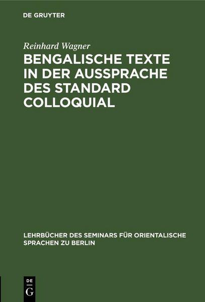 Produktbild: Bengalische Texte in der Aussprache des Standard Colloquial