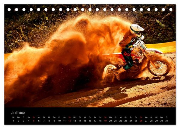 Produktbild: Motocross Kalender - Emotionen auf 2 R&auml;dern (Tischkalender 2026 DIN A5 quer), CALVENDO Monatskalender