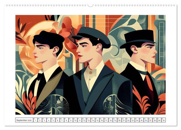 Produktbild: Im Stil des Art Nouveau (Wandkalender 2026 DIN A2 quer), CALVENDO Monatskalender