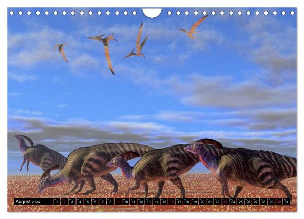 Produktbild: Dinosaurier. Urzeitliche Giganten (Wandkalender 2026 DIN A4 quer), CALVENDO Monatskalender