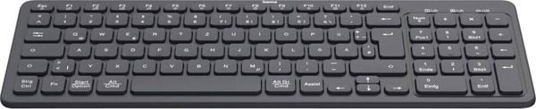 Hama WK-300 Bluetooth® Tastatur Deutsch, QWERTZ Schwarz Multimediatasten