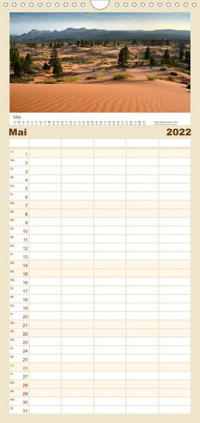 Produktbild: S&uuml;dwesten der USA - Klassiker und Geheimnisse - Familienplaner hoch (Wandkalender 2022 , 21 cm x 45 cm, hoch)