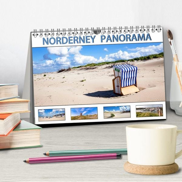 Produktbild: NORDERNEY PANORAMA (Tischkalender 2026 DIN A5 quer), CALVENDO Monatskalender