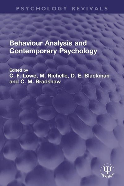Produktbild: Behaviour Analysis and Contemporary Psychology