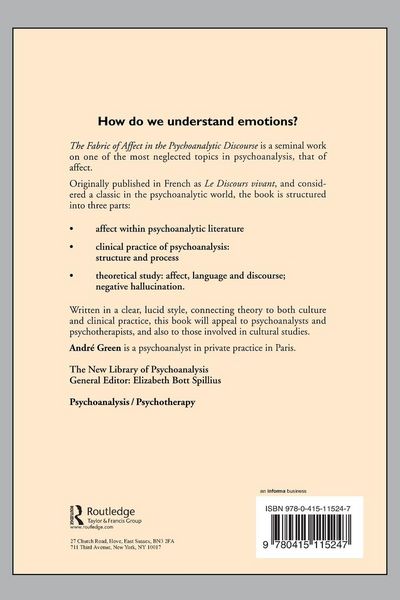 Produktbild: The Fabric of Affect in the Psychoanalytic Discourse