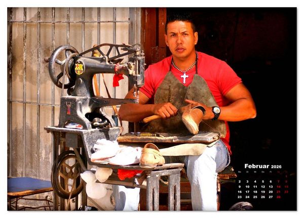 Produktbild: Zapateros - Schuhmacher in Havanna (Tischkalender 2026 DIN A5 quer), CALVENDO Monatskalender