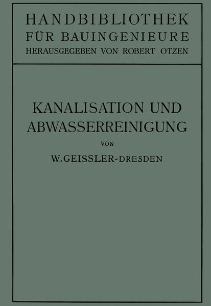 Produktbild: Kanalisation und Abwasserreinigung