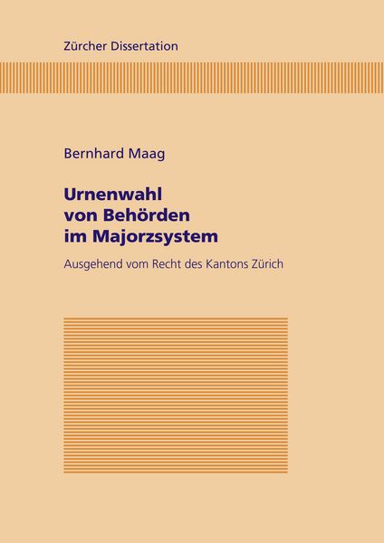 Produktbild: Urnenwahl von Beh&ouml;rden im Majorzsystem