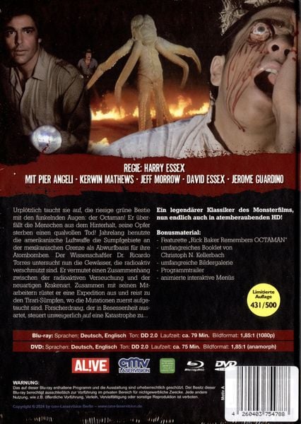 Produktbild: Octaman - Die Bestie aus der Tiefe - Limitiertes Mediabook auf 399 St&uuml;ck - Cover A (Blu-ray+DVD)