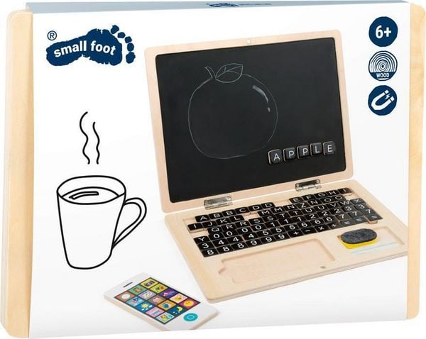 Produktbild: Holz-Laptop mit Magnet-Tafel