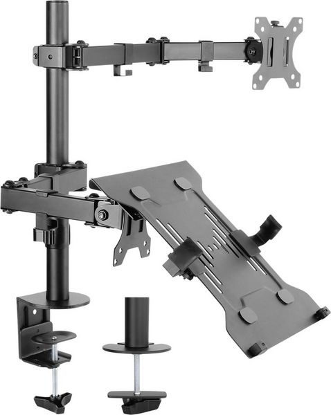 Produktbild: SpeaKa Professional SP-MM-302 Monitorhalterung 2 Display(s) 33,0 cm (13") - 81,3 cm (32") Schwarz Drehbar, H&ouml;henverstellbar, Neigbar, Schwenkbar
