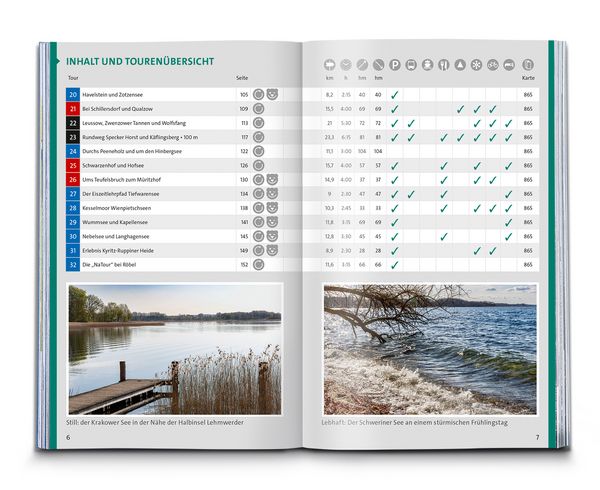 Produktbild: KOMPASS Wanderf&uuml;hrer Mecklenburgische Seenplatte, Land der 1000 Seen mit Nationalpark M&uuml;ritz, 55 Touren mit Extra-Tourenkarte
